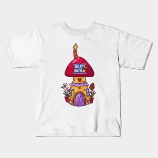 Mushroom house Kids T-Shirt